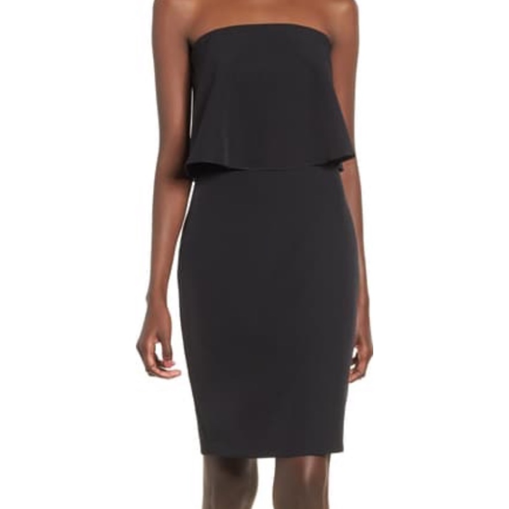 Socialite popover strapless dress